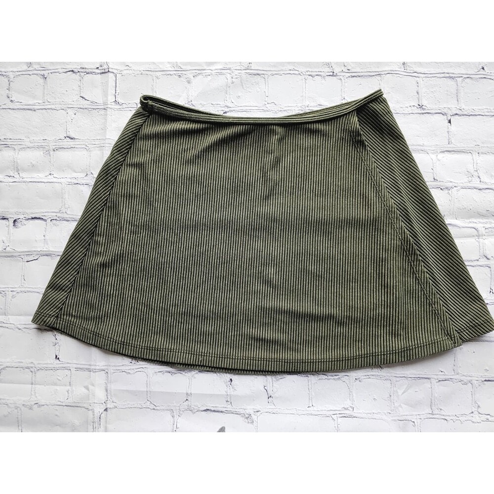 Catalina‎ Women’s Green Striped Skirt No size Casual A-Line Stretch Knit